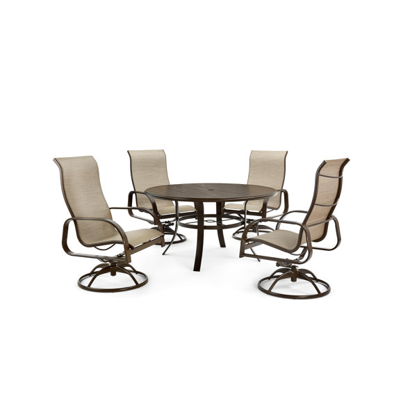 Winston Seagrove II Patio Dining Set with 54inch Round Table, 4 Swivel